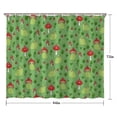 thumbnail image 5 of Red Mushroom Frog Green Pattern Shower Curtain 84"x72" ,Bathroom Decorative Shower Curtains Set with 12 Hooks,Modern Waterproof Washable Shower Curtain, 5 of 6