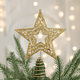 thumbnail image 3 of Navidad hierro forjado calado árbol superior estrella árbol de Navidad ornamento brillante decoración superior, 3 of 5