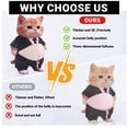 thumbnail image 6 of 2Pcs 3D Cat Belly Sticker,Super Soft Silicone Anti-Collision Sticker for Home Aesthetics,Cute Cat Wearing Clothes with Pink Belly Decals Gift, 6 of 7