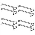 thumbnail image 1 of Large Stemware Wine Glass Hanger Rack Under Cabinet Kitchen Bar Storage Black Iron 17 Inch Set of 8, 1 of 5