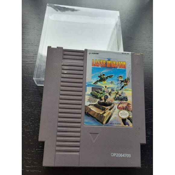 Original LASER INVASION - NES (1991 Nintendo Entertainment System) 72 Pin 8 Bit Video Game Cartridge + Protector GREAT SHAPE