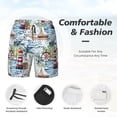 thumbnail image 3 of Fotbe Watercolor Sailboat Traje de Baño para Hombre – Shorts de Natación de Secado Rápido con Forro y Bolsillos-X-Large, 3 of 6