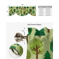 thumbnail image 5 of Cartoon Green Forest Animals Window Valance Curtain Kitchen Cafe Short Curtains Living Room Tie-Up Valance Curtain, 5 of 6