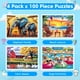 thumbnail image 2 of Juego de rompecabezas Ciavotie para niños, 4 x 100 unidades, elefantes de granja, perros de playa, 2 of 7