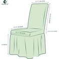 thumbnail image 3 of Vireellx Dining Chair Covers Set of 2, Universal Stretch Dining Room Chair Covers with Skirt, Removable Parsons Chair Slipcover for Kitchen Wedding Party Banquet, 3 of 7