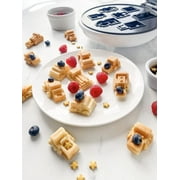 Waffle Wow Construction Trucks Mini Waffle Maker- Make 7 Different Vehicle Shaped Pancakes Feat a Bulldozer Forklift & More- Electric Nonstick Pan Cake Car Waffler Iron w Recipe Guide, Fun Kids Treat