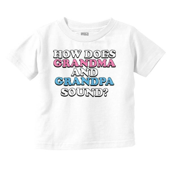 Surprise Grandparents Announcement Toddler Boy Girl T Shirt Infant Toddler Brisco Brands 12M
