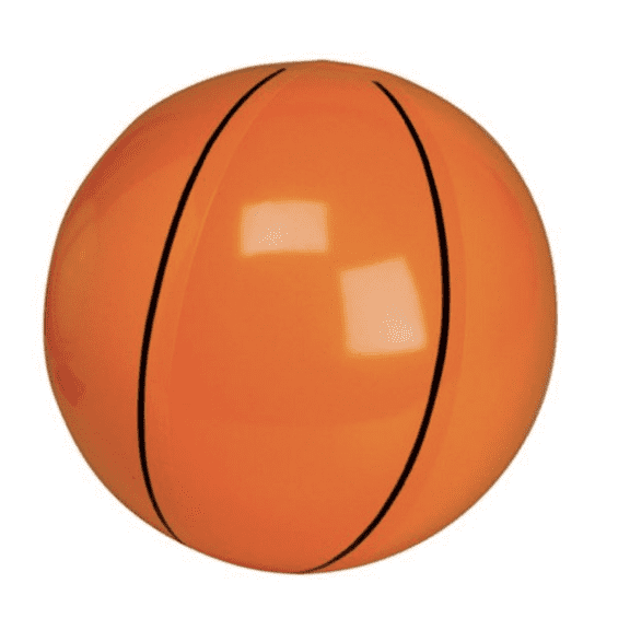 Inflatable Basketball Toy Classic Design Lightweight Easy To Inflate Indoor Outdoor Play 16 Inch