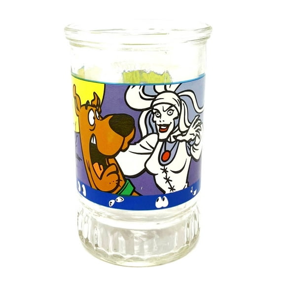 1999 Scooby Doo & Ghost Witch #6 Jelly Jar Juice Glass - 6 oz.