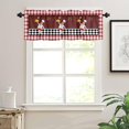 thumbnail image 3 of Window Curtains Valance Rod Pocket Curtain Drapery for Living Room Kitchen Bathroom Cartoon Chef Buffalo Plaid Soft&Washable Small Window Treatment Tiers Valances Farmhouse Style 1 Panel, 3 of 5