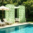 thumbnail image 6 of Yhmxh Outdoor Floral Sheer Curtain Panel, Rod Pocket Light Filtering Semi Transparent Waterproof Drape, Sunflower Pattern Breathable Privacy Curtain for Patio, Porch, Balcony, 1 Panel 39.37x78.74in, 6 of 6