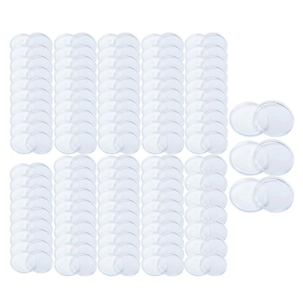 100 Uds. Cápsulas para monedas, 14mm, sellado fino, contenedor de monedas de plástico, muestra