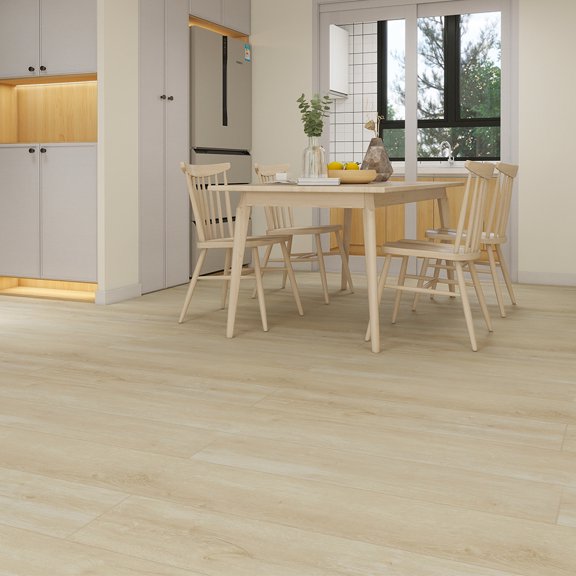 48"x7.2" SPC Composite Flooring; 12 Planks/Box (28.68 sq. ft/Box); 5mm Thick with 1mm IXPE Backing; 12 mil Wear Layer; Ultra-Quiet and Slip-Resistant