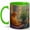 Green, variant on Cozy Orange Cat Window 11oz Ceramic Mug, Morning Light Cottagecore Coffee Cup