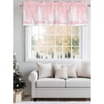 thumbnail image 5 of Winter White Elk Valances for Windows Christmas Tree Snowflake Pink Background Rod Pocket Curtains Valance Short Window Treatment Drapes for Living Room, Bedroom Bathroom 54"&nbsp;W x 18" L, 5 of 5
