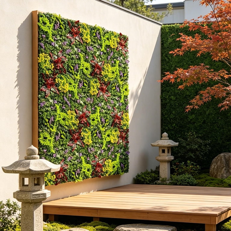 Artificial Hedge Fence Panel, Faux Greenery Privacy Screen