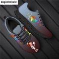 thumbnail image 1 of Doginthehole - Zapatos planos para mujer, color gris y negro, con estampado de dientes, bonitos, para primavera, ligeros, transpirables y con cordones, 1 of 6