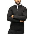 thumbnail image 3 of X RAY JEANS Mens Ribbed Mock Neck Quarter-Zip Sweater, Black, L, 3 of 8