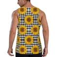 thumbnail image 3 of Haiem Sunflowers Men Workout Tank Top Gym Bodybuilding Sleeveless Muscle T Shirts Athletic Tank Breathable Workout Shirt-XX-Large, 3 of 9