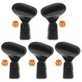thumbnail image 1 of RUNROTOO Support de Microphone pour Microphone Sans Fil Plastique Noir Cuivre Durable Réglable Universel Lot de 5, 1 of 8