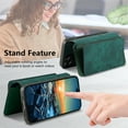 thumbnail image 4 of Feishell For iPhone 12 Pro Max Wallet [Support Magsafe Charger] Magnetic Detachable Flip Leather Phone Case with Card Slots[RFID Blocking], Zipper Bag, Kick-Stand For iPhone 12 Pro Max, Green, 4 of 13