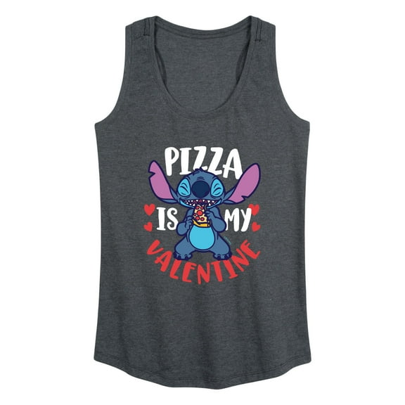 Lilo & Stitch - Pizza Is My Valentine - Women's Racerback Tank Top