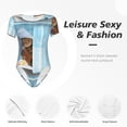 thumbnail image 6 of Rateoe Funny Cat Taking a Bath Printed Women Rash Guard Short Sleeve,Tummy control Swimsuit Surfing Swimsuit Bathing Suit Short-sleeved Onesie UPF 50+, 6 of 6