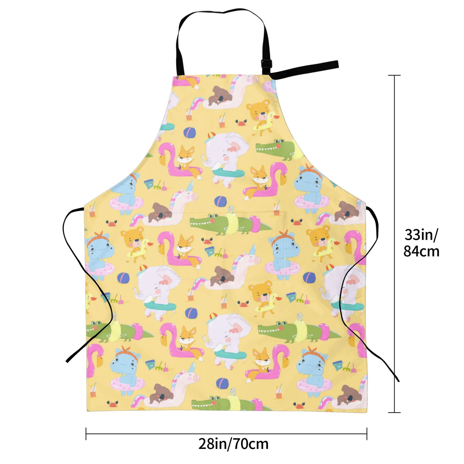 Kdxio Summer Animals Apron with Pockets Adjustable Kitchen Aprons for Men Women Waterproof Aprons for Cooking,Drawing,Crafting, Baking Household Cleaning
