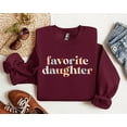 thumbnail image 3 of Favorite Daughter Sweatshirt – Retro Pastel Crewneck for Girls & Women, Funny Daughter Gift Sweater, Favorite Child Shirt, Cute Family Matching Pullover, 3 of 7