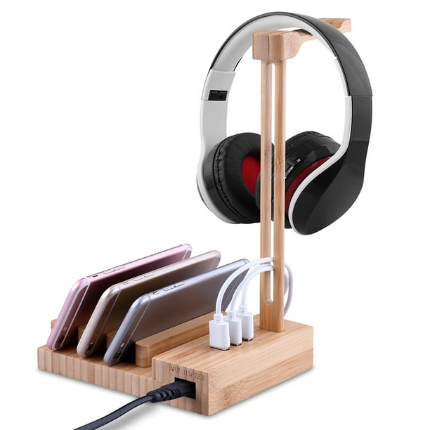 Support de Casque en Bois Universel