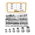 thumbnail image 1 of 205Pcs 304 Stainless Steel Rivet Nut Assort Set Flat Head Threaded Nutserts, 1 of 9