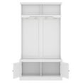 thumbnail image 5 of Zateety Hall Tree with Storage Shoe Bench for Entryway and Hallway, 4-in-1 Design Coat Racks with 4 Hooks for Living Room, White(Old SKU: W1307113678), 5 of 10