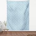 thumbnail image 4 of Ambesonne Aztec Boho Fabric by the Yard Upholstery, Ikat Style Indigenous, 2 Yards, White and Deep Sky Blue, 4 of 5