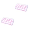 thumbnail image 4 of sweethay Caja de almacenamiento de huevos de plástico de 15 rejillas, soporte para huevos, contenedor portátil de almacenamiento de alimentos, nevera de Rosado 2piezas sweethay CBP156721, 4 of 6
