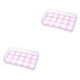 thumbnail image 2 of Advancent Soporte para huevos Refrigerador 15 Rejillas Bandeja para huevos Caja con tapa Contenedor de almacenamiento de plástico transparente Rosado 2piezas, 2 of 6