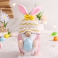 thumbnail image 2 of Muñeca de conejito de tela tejida, adorno de muñeca gorda rosa, muñeca gorda rosa, decoración de escena de Pascua, los mejores materiales, 2 of 8