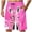 E-Hot Pink, variant on TEAJOPSUU Men's Printed Shorts Loose Fit Animal Printed Shorts with Elastic Drawstring Waist and Side Pockets A-Yellow