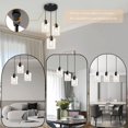 thumbnail image 5 of 3-Light Pendant Light Fixtures,Farmhouse Pendant Lights Kitchen Island,Black Kitchen Pendant Lighting, Hanging Lights for Dining Room, Hallway, E26 Base,Clear Glass Shade, 5 of 13
