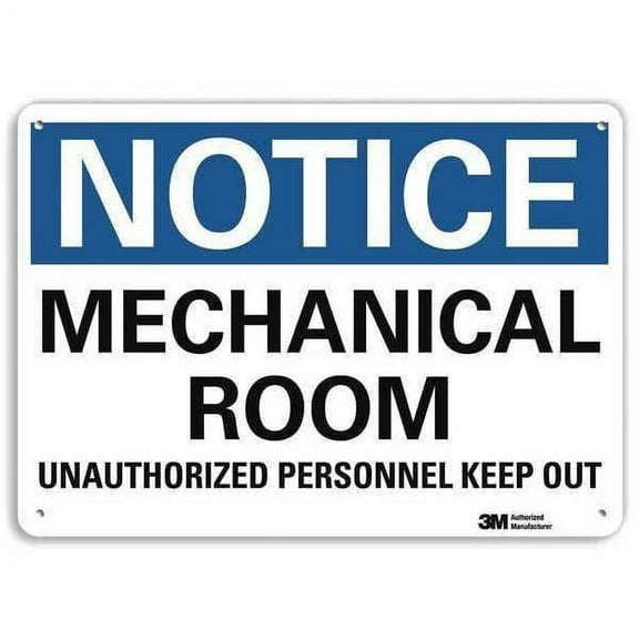 Lyle Notice Sign,10 inx14 in,Plastic U5-1322-NP_14X10