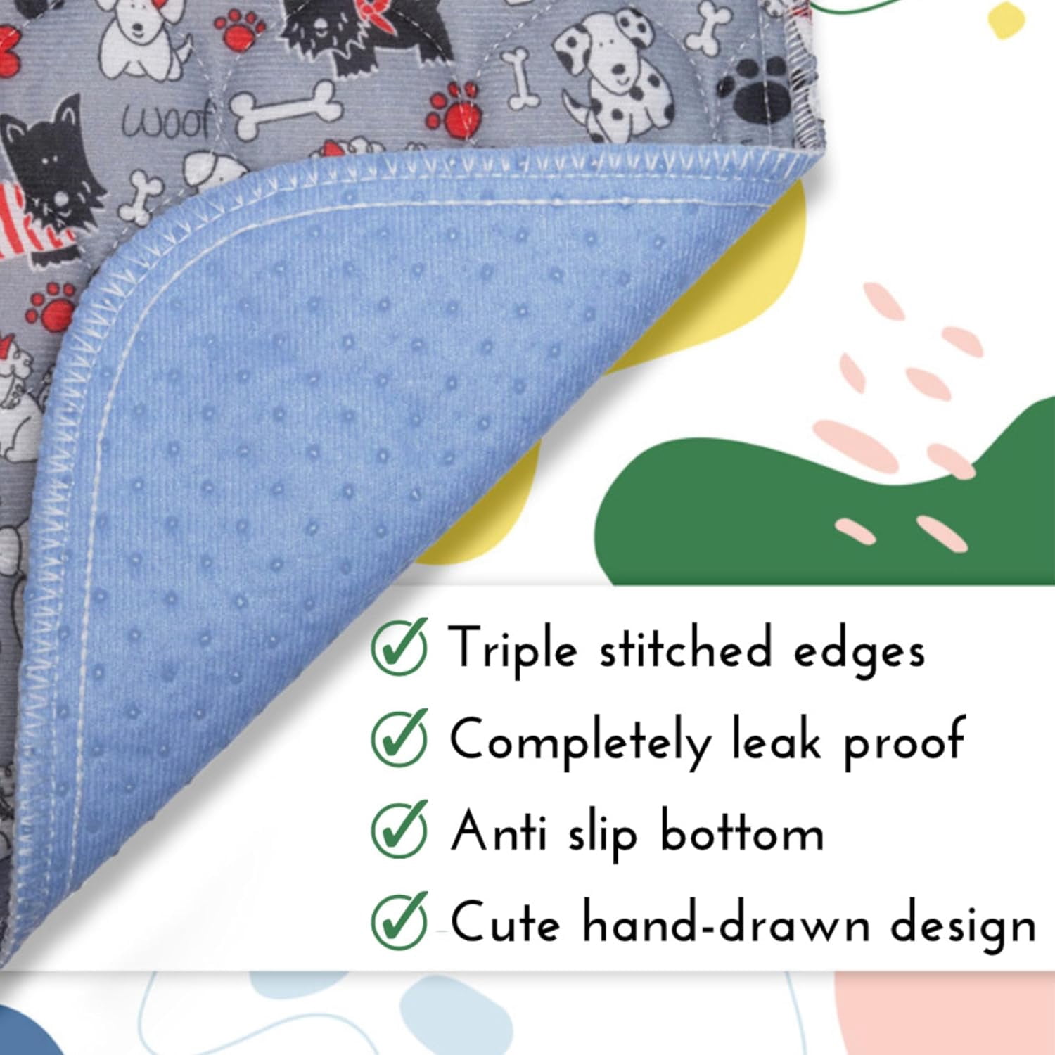 Caldwell's Pet Supply Co. 30x36 Washable Pee Pads for Dogs, Medium Dog Mats (Set of 2)