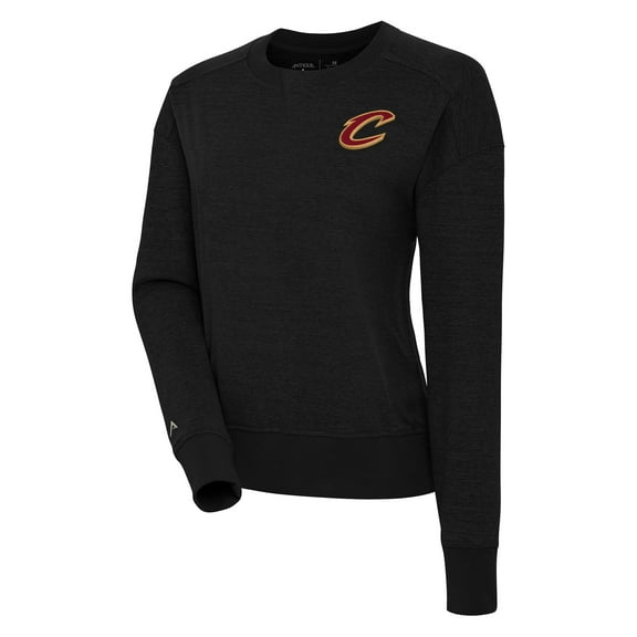 Women's Antigua Black Cleveland Cavaliers Forward Fleece Pullover Sweatshirt