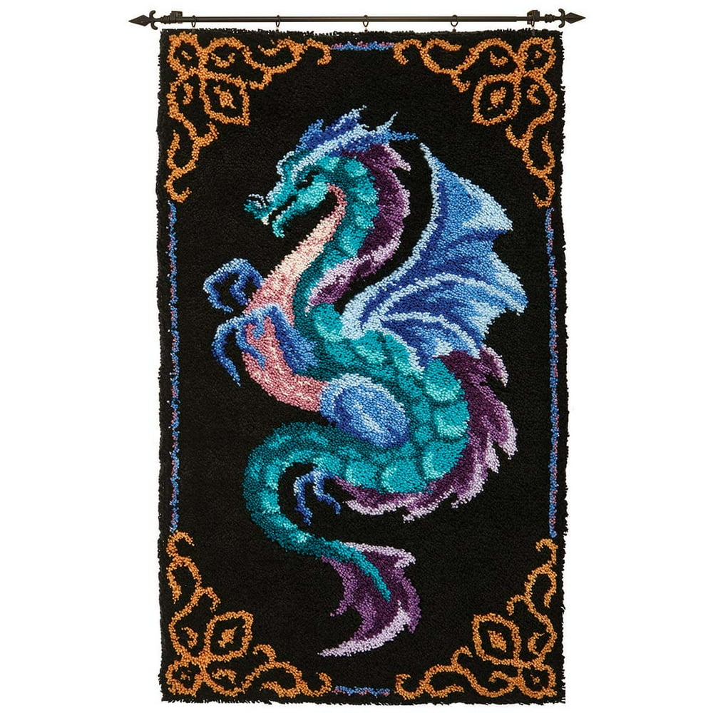 Herrschners® Sky Dragon Latch Hook Kit - Walmart.com - Walmart.com