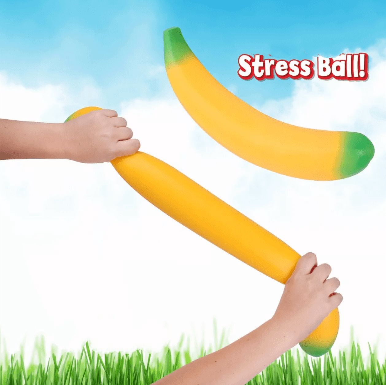 Squeezy BANANA Sensory Toys, Slow Rising Squishy Relief Soft Tress Relief & Fidget Toys, Fruit Toys
