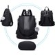 thumbnail image 3 of Mochila negra para mujer, resistente al agua, de nailon, grande, antirrobo-- Sailing Electrónica, 3 of 5