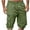 Green, variant on Erwazi Men's Cargo Shorts Elastic Waistband Relaxed Fit Summer Casual Work Shorts Outdoor Multi-Pocket Shorts