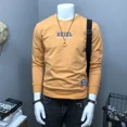 thumbnail image 4 of Camiseta de cuello redondo con estampado de manga larga para hombre, divertida, de algodón, de corte regular, de diseñador, talla XXL, para uso social y urbano, 4 of 4
