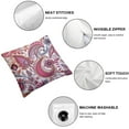 thumbnail image 6 of BANET Floral Paisley Mulberry Pillowcases for Hair and Skin, Pink Print Pillowcase, Pillow Cases with Hidden Zipper Pillow Cases Set of 2 24x24in, 6 of 7