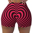 thumbnail image 2 of Lsque Romantic Heart Pattern High Waisted Biker Shorts for Women-Tummy Control Fitness Athletic Workout Running Yoga Gym Shorts,Moisture-Wicking-Medium, 2 of 8