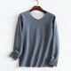 thumbnail image 1 of Ropa interior térmica para hombre, blusa informal de moda, cómoda, de manga larga, lisa, con cuello en V, pijama, ropa interior térmica, blusa de poliéster para hombre, 1 of 3