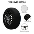 thumbnail image 2 of Goofa Beautiful Ocean Dolphin Pattern Universal Tire Cover for Jeep, SUV, Truck, and Trailer – Waterproof, UV-Resistant,Easy to Install, Fits 14"-17" Tires-17 inch, 2 of 6